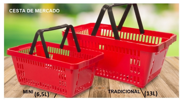 Mini Cesta Cesto 6 litros Compras Super Mercado