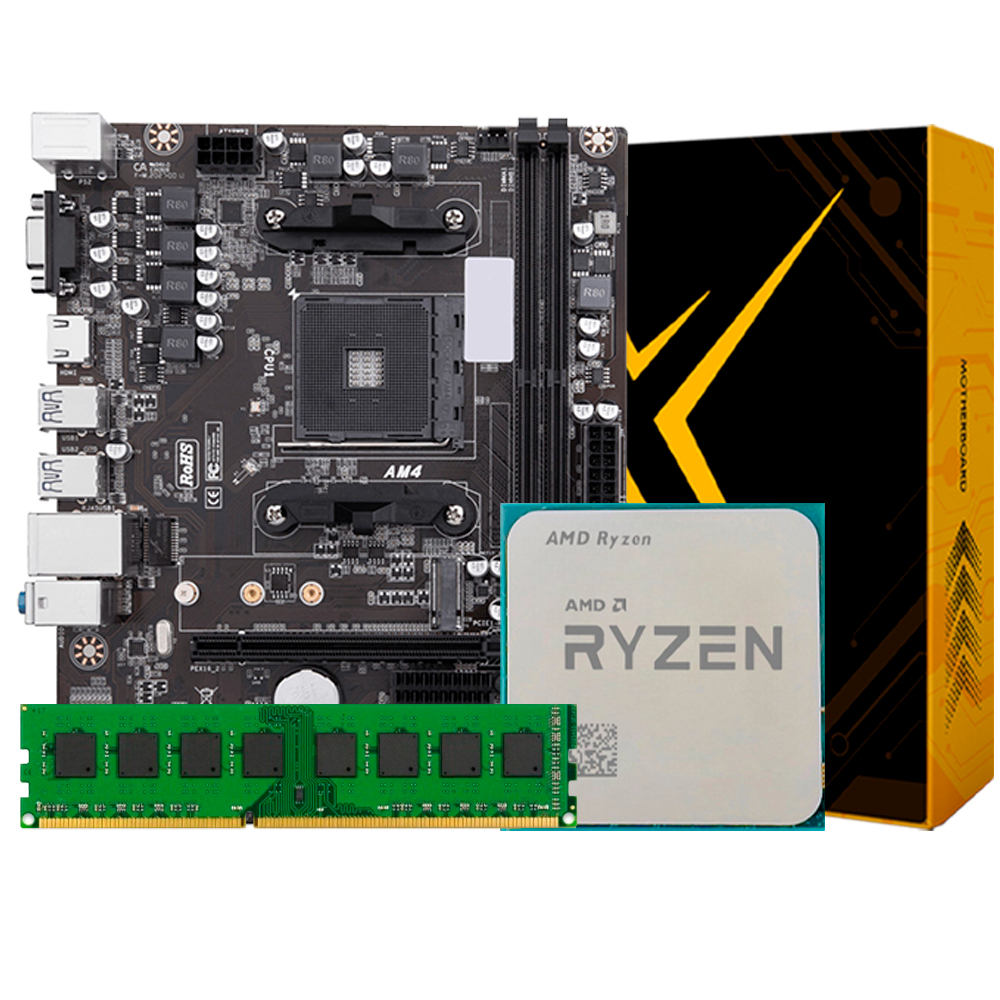 KIT OFFICE AMD RYZEN 5 1600 RAM 8GB
