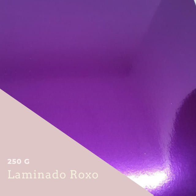 Papel Laminado Metallik Roxo 250g Pacotes c/ 10 Folhas A4 por R$21,35