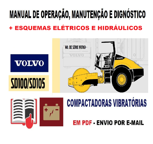 Manual Operação, Manutenção e Diagnóstico Compactadora Volvo SD100 e ...